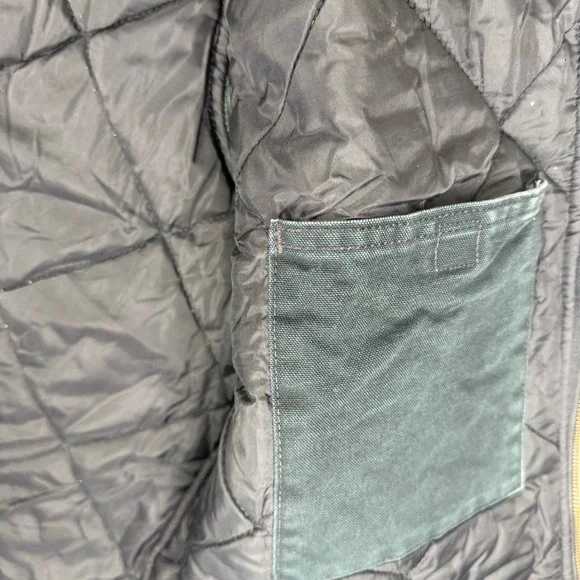 Carhartt Mens Arctic Quilt Lined Duck Vest Faded Black Workwear XL V01 BLK - Picture 4 of 8